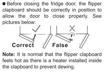 Hisense RQ515N4AC2 Cross Door Refrigerator User Manual - Flipper clapboard