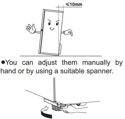 Hisense RQ515N4AC2 Cross Door Refrigerator User Manual - Leveling of appliance