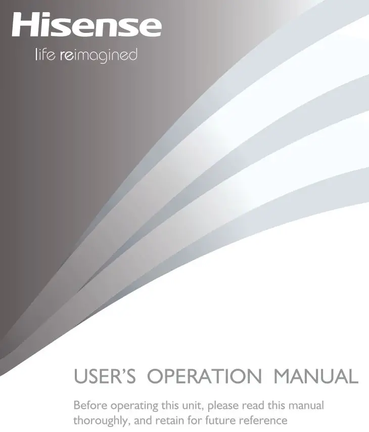 Hisense RQ515N4AC2 Cross Door Refrigerator User Manual