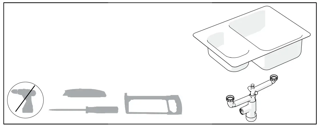 PREVEX Flexloc 2 bowl Universal Siphon for Kitchen Sink with 1 Basin