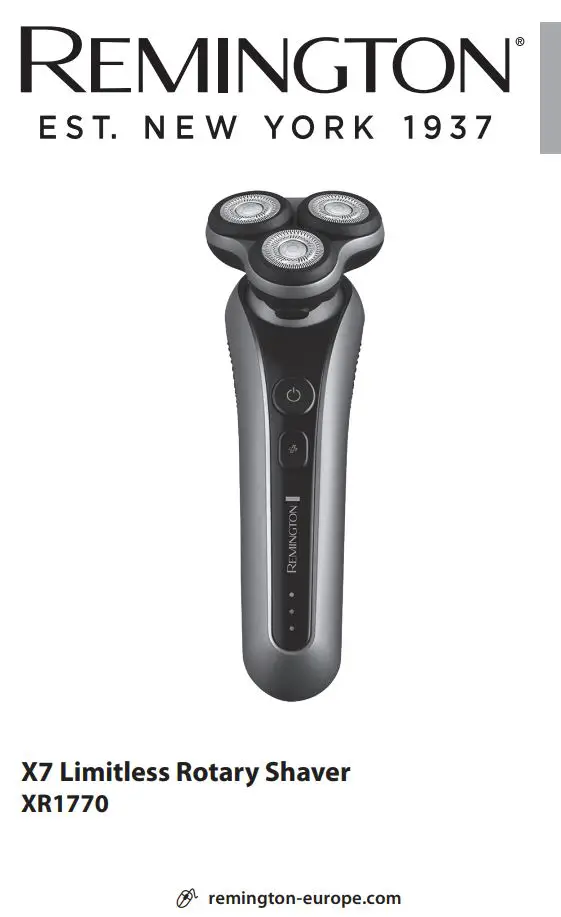 REMINGTON XR1770 X7 Limitless Rotary Shaver User Manual