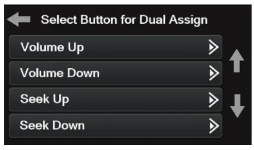 Metra 95-6553B ISO DDIN radio provision - Dual Assign screen