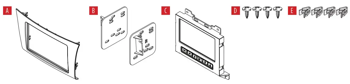 Metra 95-6553B ISO DDIN radio provision - KIT COMPONENTS