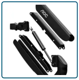 AOC AS110D0 Single Monitor Mount with Mechanical Gas Shock Absorber - Fig 5