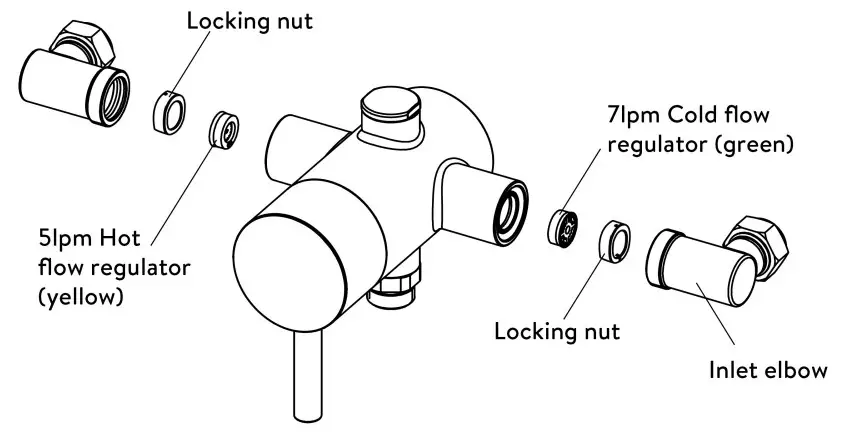 AQUALISA AQSL1 Exposed Sequential Valve with Adjustable Kit - fig1