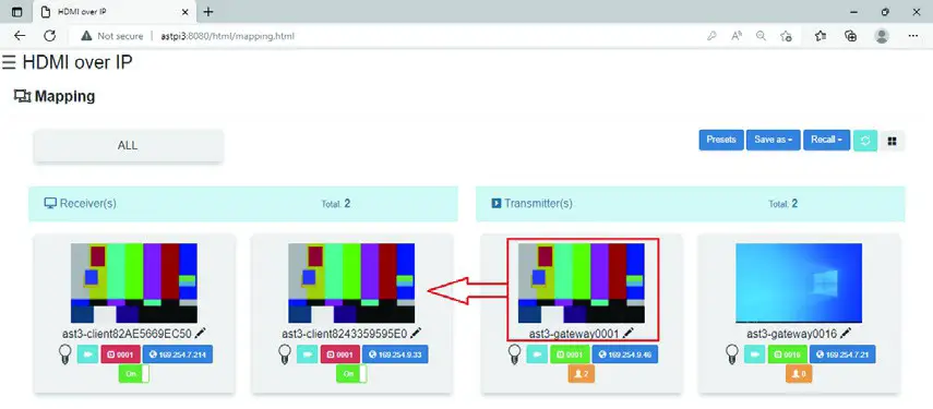 SIIG CE H25411 S2 HDMI Video Wall Over IP Multicast System Controller - Mapping 1