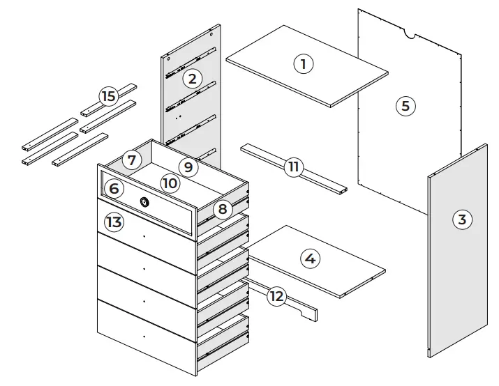 ASHLEY Five Drawer Chest - fig 2