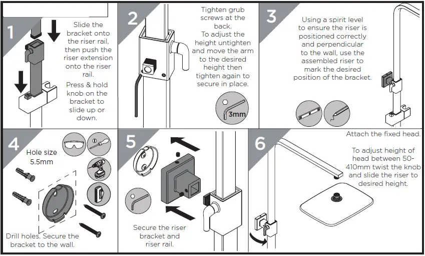 BRISTAN-SHXDIVCTFF-BLK-Craze-Black-Exposed-Bar-Shower-Valve-Kit-fig-14