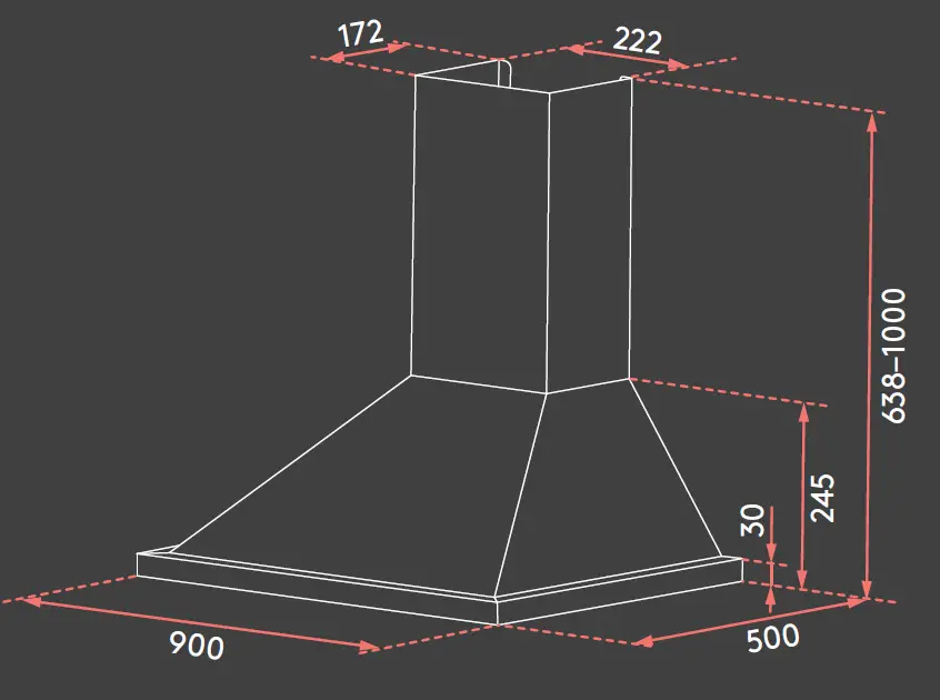 Esatto ERC903S 90cm Canopy Rangehood 2