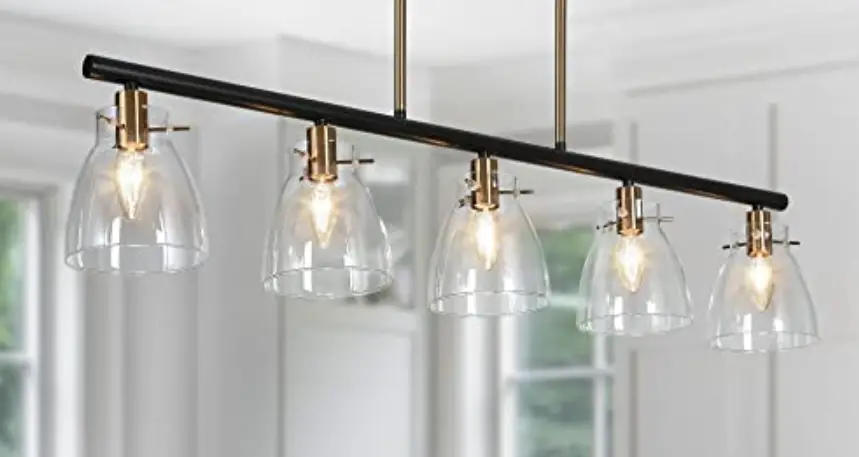 Zevni A04429 38 Inch Wide Black Led Kitchen Island Light Instruction Manual