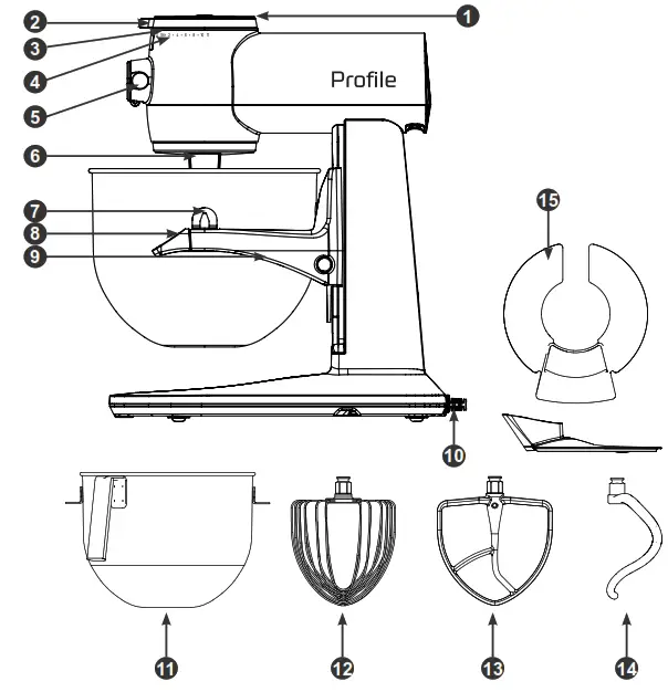 GE Profile P8MSASS6TBB Smart Mixer with Auto Sense - fig2