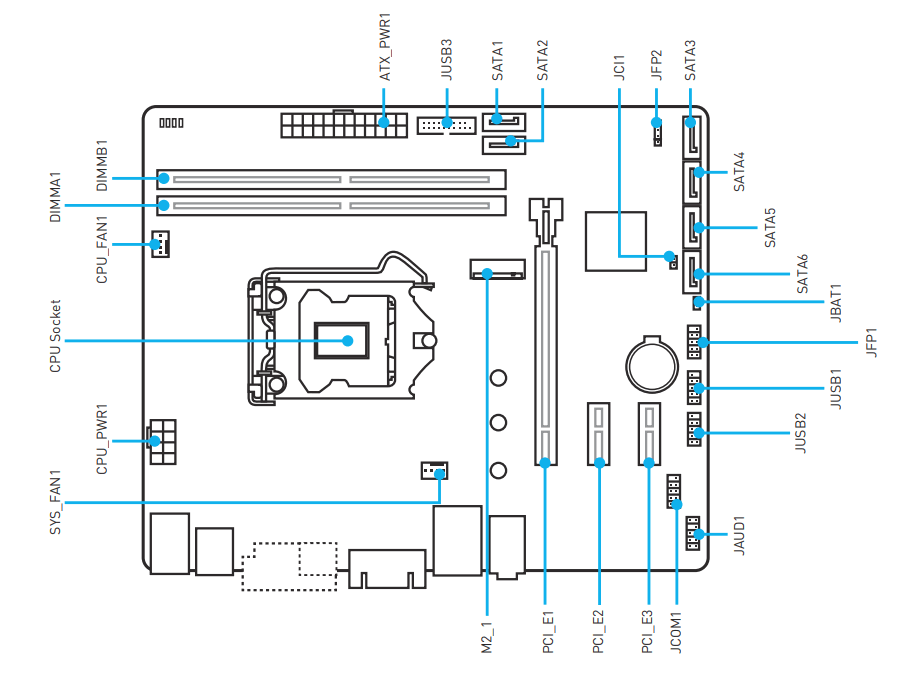 msi B250M PRO-VH B250M PRO-VD Motherboard - fig 3