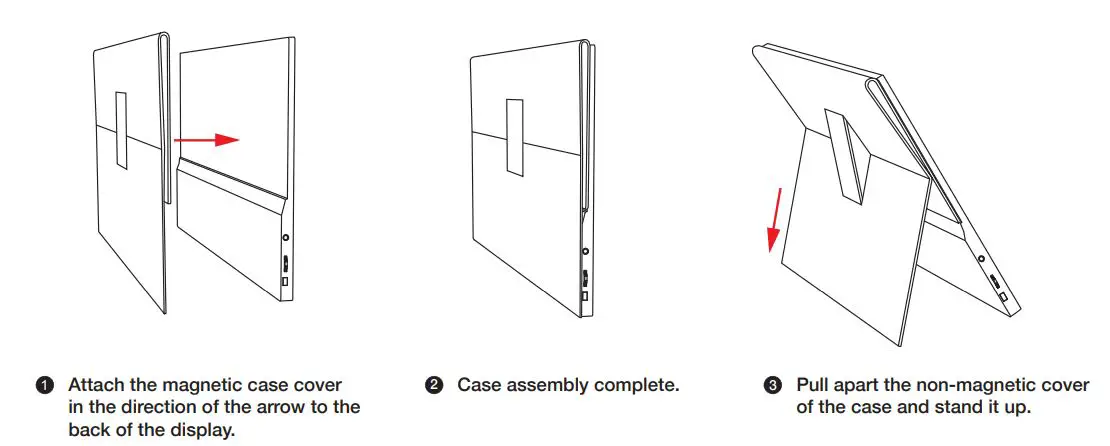 Pixio PX160 15.6in IPS Premium Portable Monitor User Manual - Product Assembly