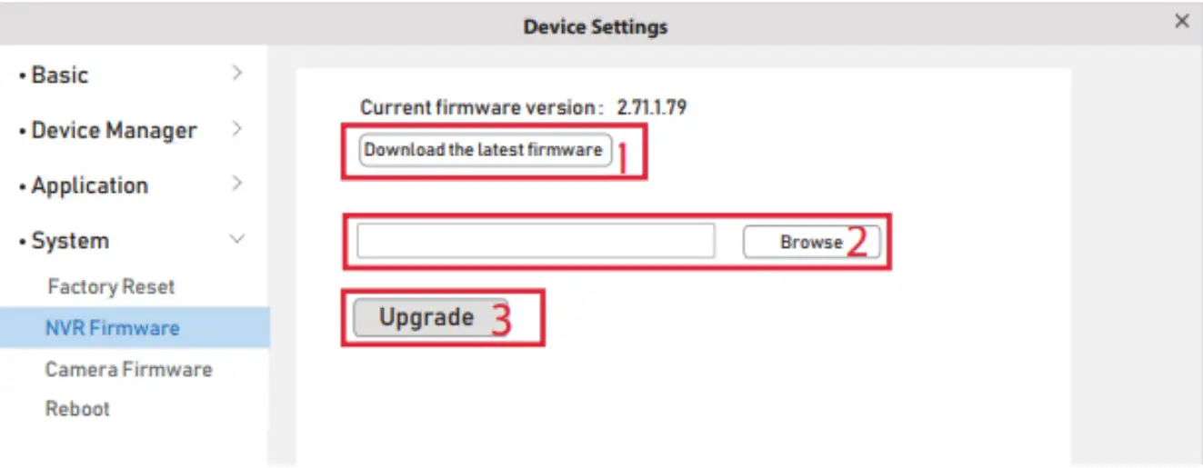 Firmware upgrade step