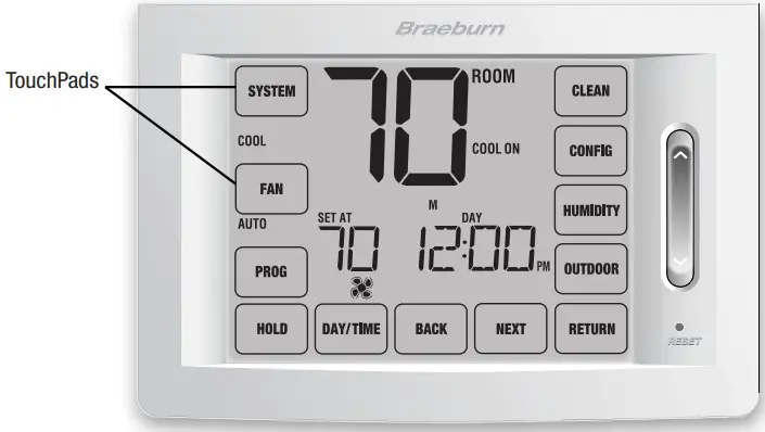 Braeburn Programmable Touchscreen Thermostat-