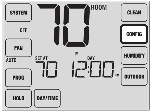 Braeburn Programmable Touchscreen Thermostat-Accessing User Options