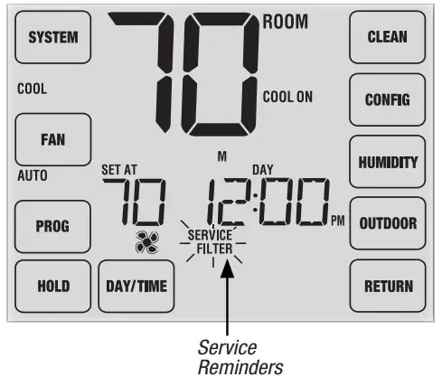 Braeburn Programmable Touchscreen Thermostat-Accessing User Options2
