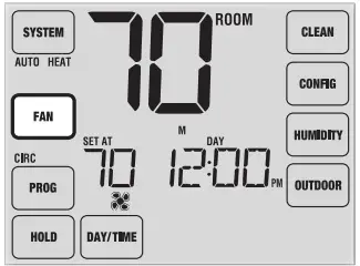 Braeburn Programmable Touchscreen Thermostat-Circulating Fan Mode