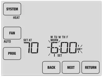 Braeburn Programmable Touchscreen Thermostat-Programming