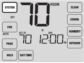 Braeburn Programmable Touchscreen Thermostat-Setting the SYSTEM Control Mode