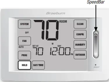 Braeburn Programmable Touchscreen Thermostat-Setting the Temperature
