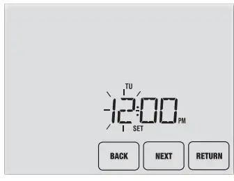 Braeburn Programmable Touchscreen Thermostat-Setting the Time and Day