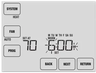 Braeburn Programmable Touchscreen Thermostat-Setting the Time and Day2