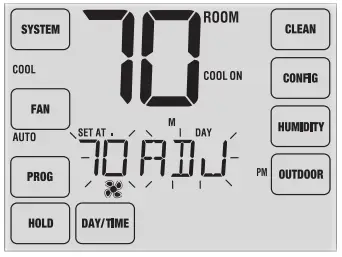 Braeburn Programmable Touchscreen Thermostat-Temporary Override Adjustment Limit