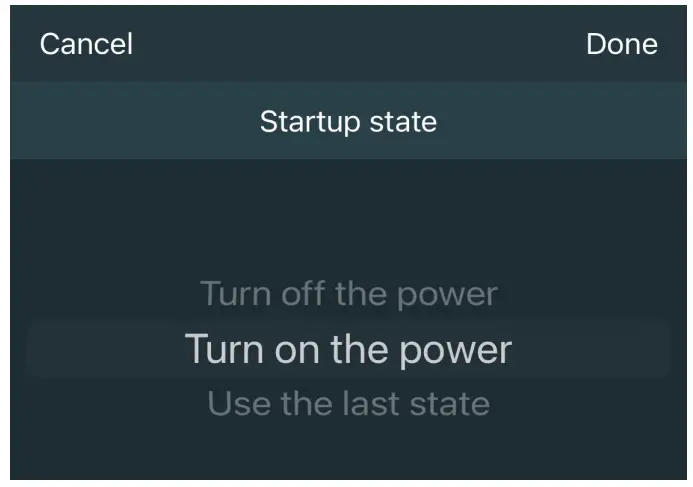 Myers MSP 2UK Smart Plug - Power settings