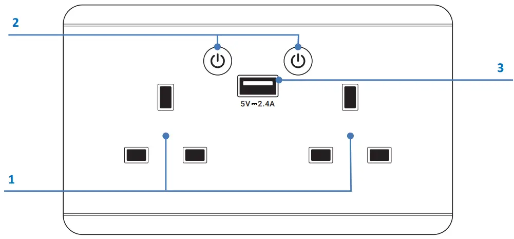 Myers MSP 2UK Smart Plug - elements of the device