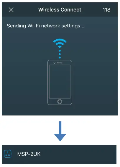 Myers MSP 2UK Smart Plug - receive the registration