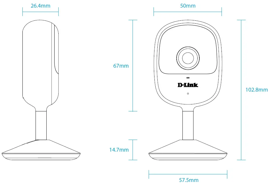 D-Link DCS-6100LH Compact Full HD Wi-Fi Camera Technical Specifications