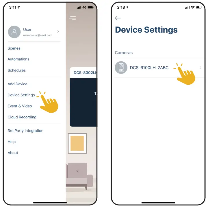 D-Link DCS-6100LH Compact Full HD Wi-Fi Camera device setting