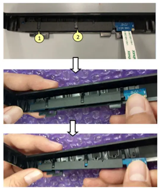 DELL SE2422HX 23.8 Inch FHD 16 9 Monitor Instructions - Disassemble CTRL BD from Bezel