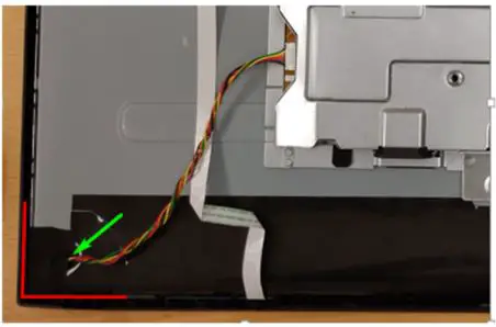 DELL SE2422HX 23.8 Inch FHD 16 9 Monitor Instructions - Remove 1 tape from Backlight Wire