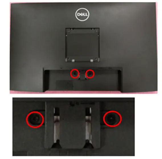 DELL SE2422HX 23.8 Inch FHD 16 9 Monitor Instructions - Unlock 2 Bracket screws