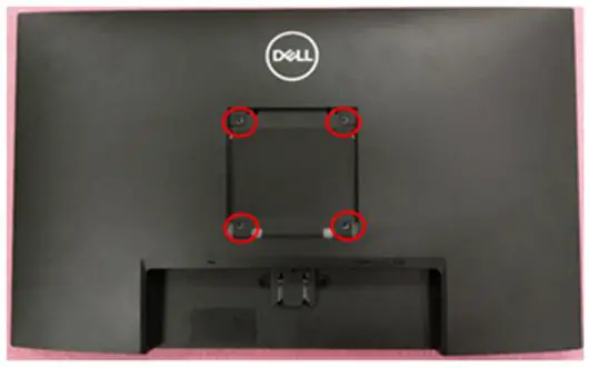 DELL SE2422HX 23.8 Inch FHD 16 9 Monitor Instructions - Unlock 4 RC screws