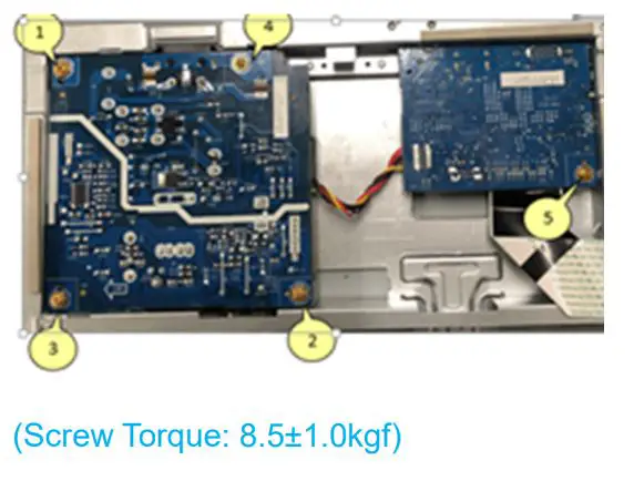 DELL SE2422HX 23.8 Inch FHD 16 9 Monitor Instructions - Unlock 5 PCBA screws