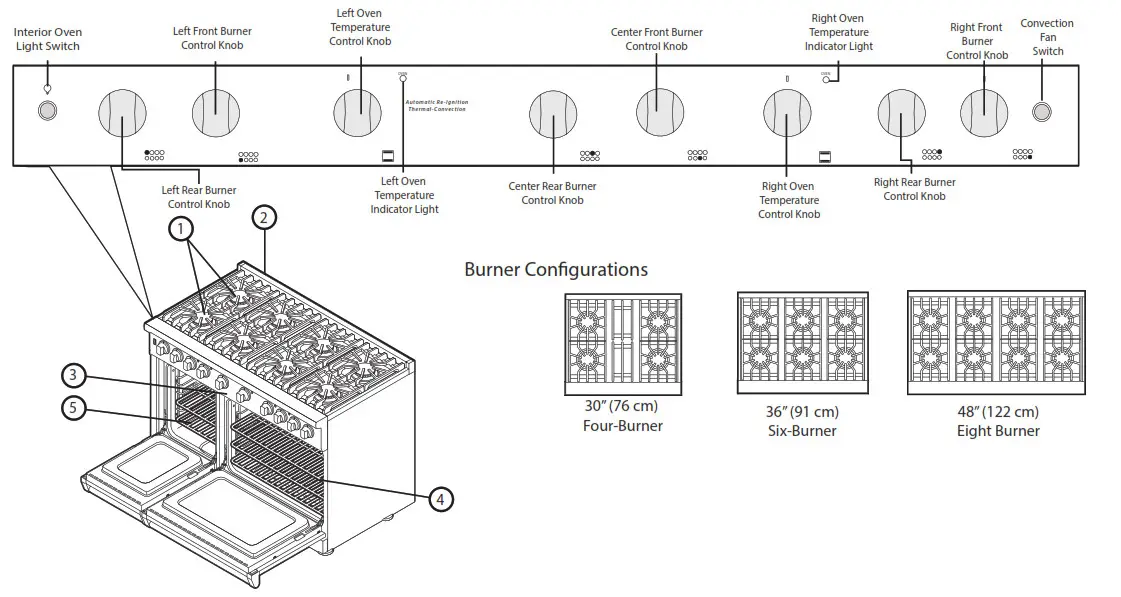 Viking Range 5 SERIES Professional Freestanding - Range Features