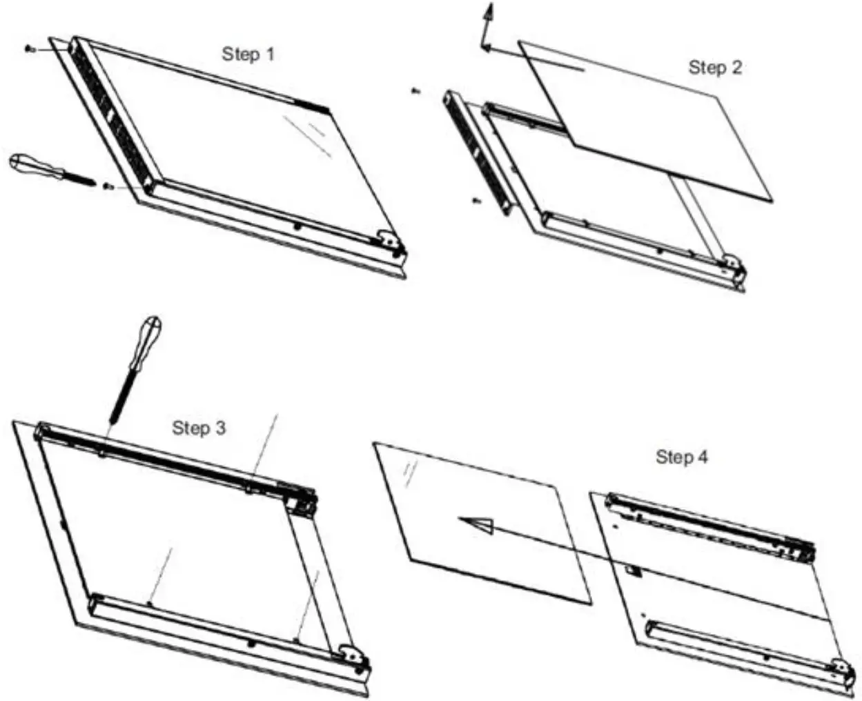 Disassembling the Oven Door