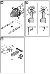 BOSCH BK306BAG 18V 60 C GSR GSB Professional Cordless Combi Drill-A