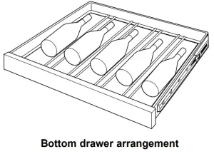 MONOGRAM ZDBR240NBS Stainless Steel Beverage Center -Bottom drawer arrangement