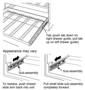 MONOGRAM ZDBR240NBS Stainless Steel Beverage Center - Removing full extension drawers