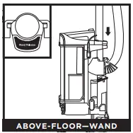 Shark DuoClean Powered Lift Away Upright -ABOVE FLOOR WAND