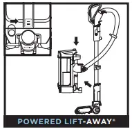 Shark DuoClean Powered Lift Away Upright -POWERED LIFT