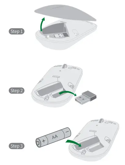 UGREEN MU001 Portable Wireless Mouse- Use