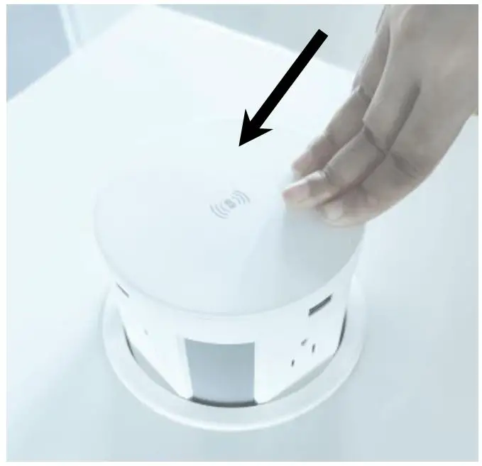 Officelink 1074AC1Q Socket Outlet - Push it down to the close position