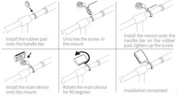 COOSPO BC200 Bluetooth GPS Bicycle Computer- Install 2