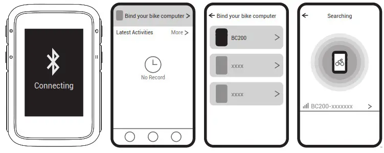 COOSPO BC200 Bluetooth GPS Bicycle Computer- connect 2