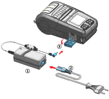 BIXOLON XM7 20 Mobile Label Printer - Battery Charging